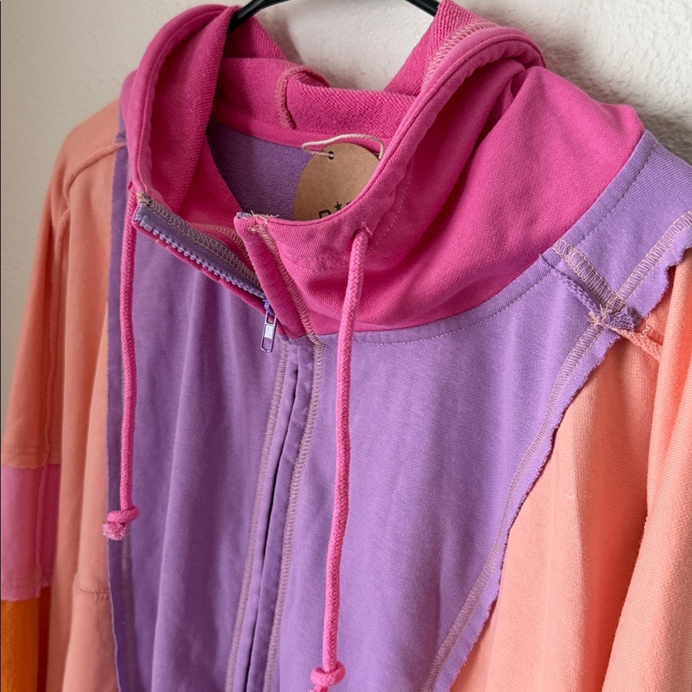 Bibi ColorBlock OverSized Jacket Size Small - Picture 4 of 10